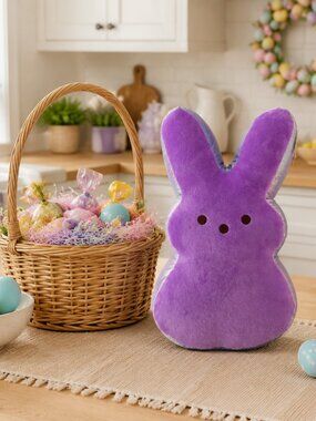 NWT - PEEPS Iridescent Large Plush Bunny in Purple